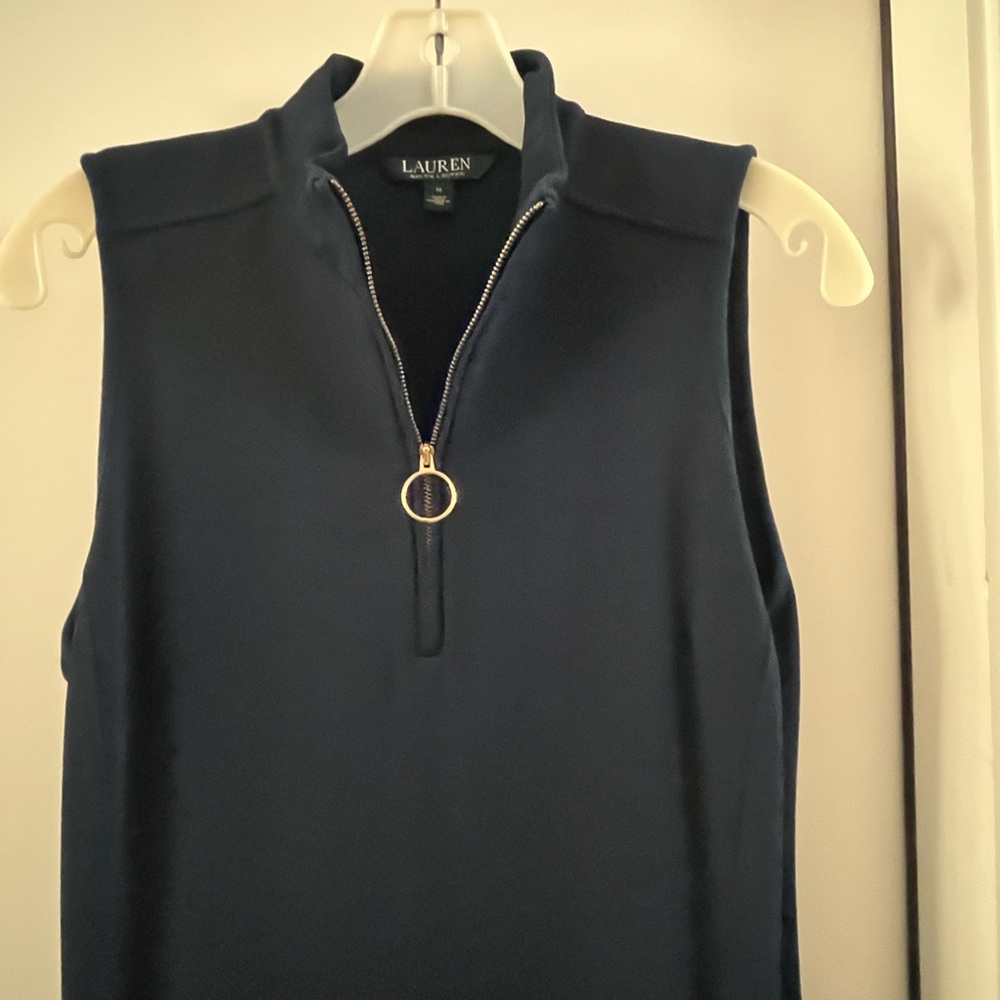 Ralph Lauren Navy dress with Gold zip
